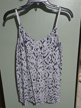 Soma Navy and White Printed Cami